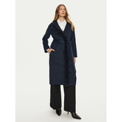 TWINSET Volneni plašč 242TP2065 Mornarsko modra Regular Fit