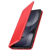 AVIZAR Preklopna torbica za Redmi Note 15 5G/4G – predali za kartice in stojalo, Rdeča, (5000274678)