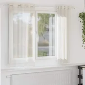 Voile zavjese s ušicama 2 kom krem 140x140 cm