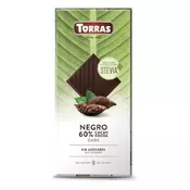 Temna čokolada brez dodanega sladkorja, s stevijo 100 g (LCHF/KETO, brez glutena)