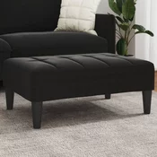 vidaXL Stolček za noge črn 77x55x31 cm žamet