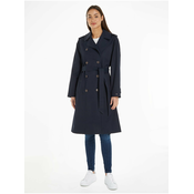 Dark blue womens trench coat Tommy Hilfiger Cotton Classic Trench - Women