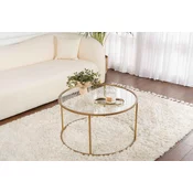 Hanah Home Sto za dnevnu sobu Aurum, 80x80x43cm, Zlatne boje