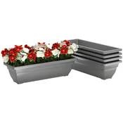 Homestar Set cvetličnih loncev 5 kosov 59x21x16 cm siva, (5000228393)