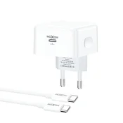 Moxom Kucni punjac MX-HC307 40W Type C na Type C, Beli