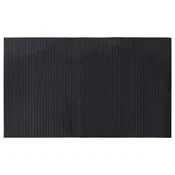Vidaxl Pravokotna preproga črna 60x100 cm bambus