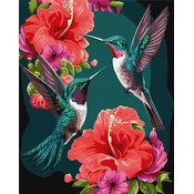 Rayher. Slikanje po številkah, Emerald hummingbirds, s kovinskimi barvami