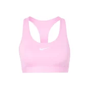 NIKE Športni nederček SWSH rosé/bela