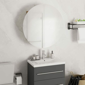 Vidaxl Kupaonski ormarić s ogledalom LED boja hrasta 47 x 47 x 17,5 cm