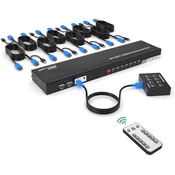 MT-Viki HDMI KVM Switch 8-port crni