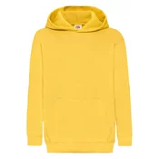 Yellow childrens sweatshirt Classic kangaroo Fruit of the Loom