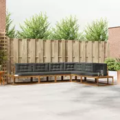 Set vanjskih sofa 6 kom. Prirodna i antracit