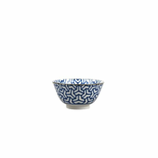 MIJ Srebrna kost skleda Indigo Ikat 13 cm 350 ml