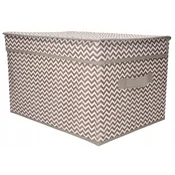 Home Tekstilni organizator s pokrovom Škatla z cikcakastim vzorcem za dnevno sobo 60x40x30 cm
