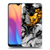 Silikonski prozorni ovitek za Xiaomi Redmi 8A - Black Gold 2