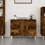 Ormaric za umivaonik boja dimljenog hrasta 80x33x60 cm drveni