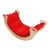 Skyline Zložljiva blazina Rocker mod.C, lesena Montessori XL, rdeča