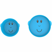 Matchstick Monkey Monkey Plate & Bowl jedilni set Blue(za otroke)
