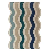 Modra ročno tkana volnena preproga 140x200 cm Cascade Wool – Flair Rugs