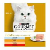 Konzerva mačje hrane GOURMET GOLD, pašteta, 8x85 g