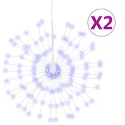 Vidaxl Božične zvezdne lučke 140 LED 2 kosa modre 17 cm