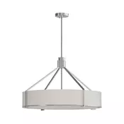 Open Design OR85655-Luster na šipci DORETTO 6xE27/15W/230V precnik 70 cm mat hrom/bela