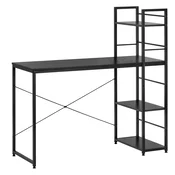springos Springos Moderna računalniška miza s polico 120 x 48 x 122 cm – Industrial Loft Table Black, (5000125681)