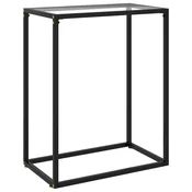 Konzolni stol prozirni 60 x 35 x 75 cm od kaljenog stakla