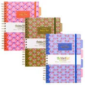 Blok s spiralnim uvezom, B5, s linijama, 100 listova, PUKKA PAD Floral Project Book, miješani uzorak 2145-FLO