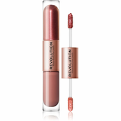 Makeup Revolution Double Up tekoče senčilo za oči 2 v 1 odtenek Infatuated Rose Gold 2x2,2 ml