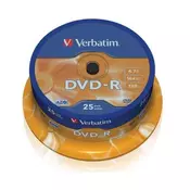 VERBATIM DVD mediji 25xDVD-R 43522