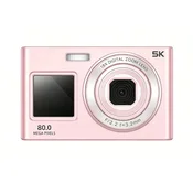 INF Digitalni fotoaparat C6S z dvema 8-inch zaslonoma, 5K in 80M slikami Pink, (5000324317)