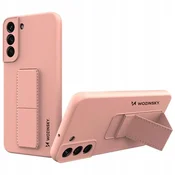 WOZINSKY Silikonski ovitek Wozinsky Kickstand Case s stojalom za Samsung Galaxy S22+ roza