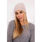 marka niezdefiniowana Cap with fleece Roma K224 light beige