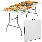 EH Zložljiva gostinska miza BUFFET BELA 200x90 cm