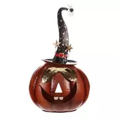 Autronic Buča Spooky Pumpkin - metal decoration, orange (KOC516)