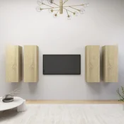 TV ormarici 4 kom boja hrasta 30,5x30x90 cm konstruirano drvo