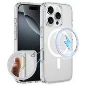 Ovitek MagClear z gumbom za upravljanje kamere za iPhone 16 Pro Max - prozoren