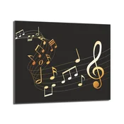 shumee Steklena zaščita za kuhalno ploščo 60x52 Music