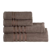 Rjava frotirna bombažna brisača 70x140 cm Simple – Casa Selección