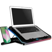 Krom KROM KOOLER stojalo za prenosnik do 19,6 z RGB, nosilcem za mobitel, LCD