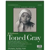 Strathmore Toned Sketch Paper Gray | Izberite dimenzije - 27.9 x 35.6 cm