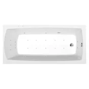 POLYSAN Prestižna masažna kad LILY 150x70x39 cm s sistemom Attraction Hydro-Air, kromirana