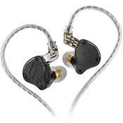 KZ ZS10 PRO X, slušalke z mikrofonom, črne