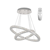 LED prigušiva luster na sajli LED/115W/230V 3000-6500K srebrna + daljinski upravljac