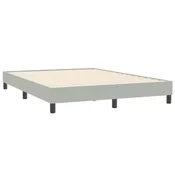 Vidaxl posteljni okvir brez vzmetnice svetlo siva 160x210 cm žamet