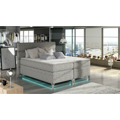 Boxspring postelja Amadeo LED - 160x200 cm