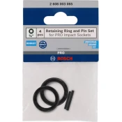 Retaining Ring and Pin Set for PRO Impact Socket, 3/8 palca, 4-delni