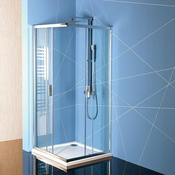 Kvadratna kabina za prho EASY LINE, 900 x 900 mm, prosojno steklo - 3