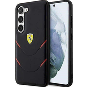 Maska Ferrari Samsung Galaxy S23+ crni tvrdi maska Hot Stamp Lines (FEHCS23MPBAK)